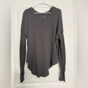 We The Free Charcoal Long Sleeve Tunic Top